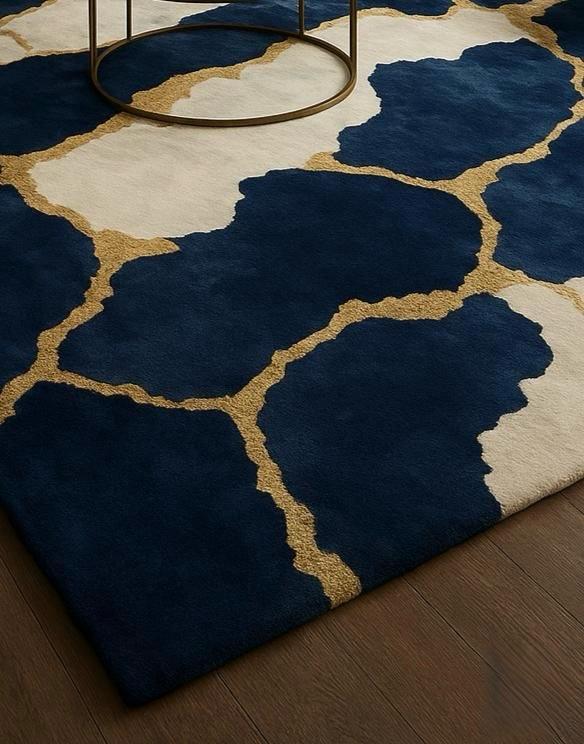 Obsidian Gold Geometric Rug | Luxury Black &amp; Gold Modern Carpet | VelvetLoom