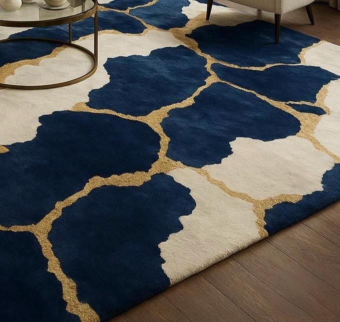 Obsidian Gold Geometric Rug | Luxury Black &amp; Gold Modern Carpet | VelvetLoom