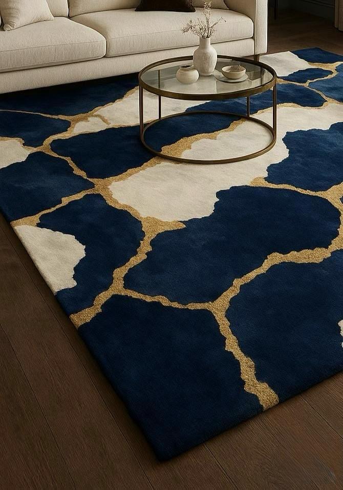 Obsidian Gold Geometric Rug | Luxury Black &amp; Gold Modern Carpet | VelvetLoom