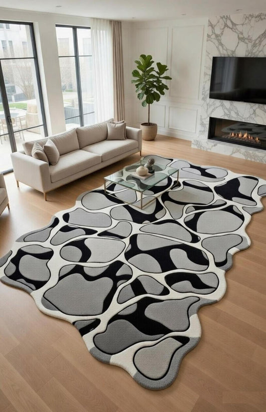 Aurora Bloom Abstract Rug | Colorful Modern Luxury Area Rug | VelvetLoom